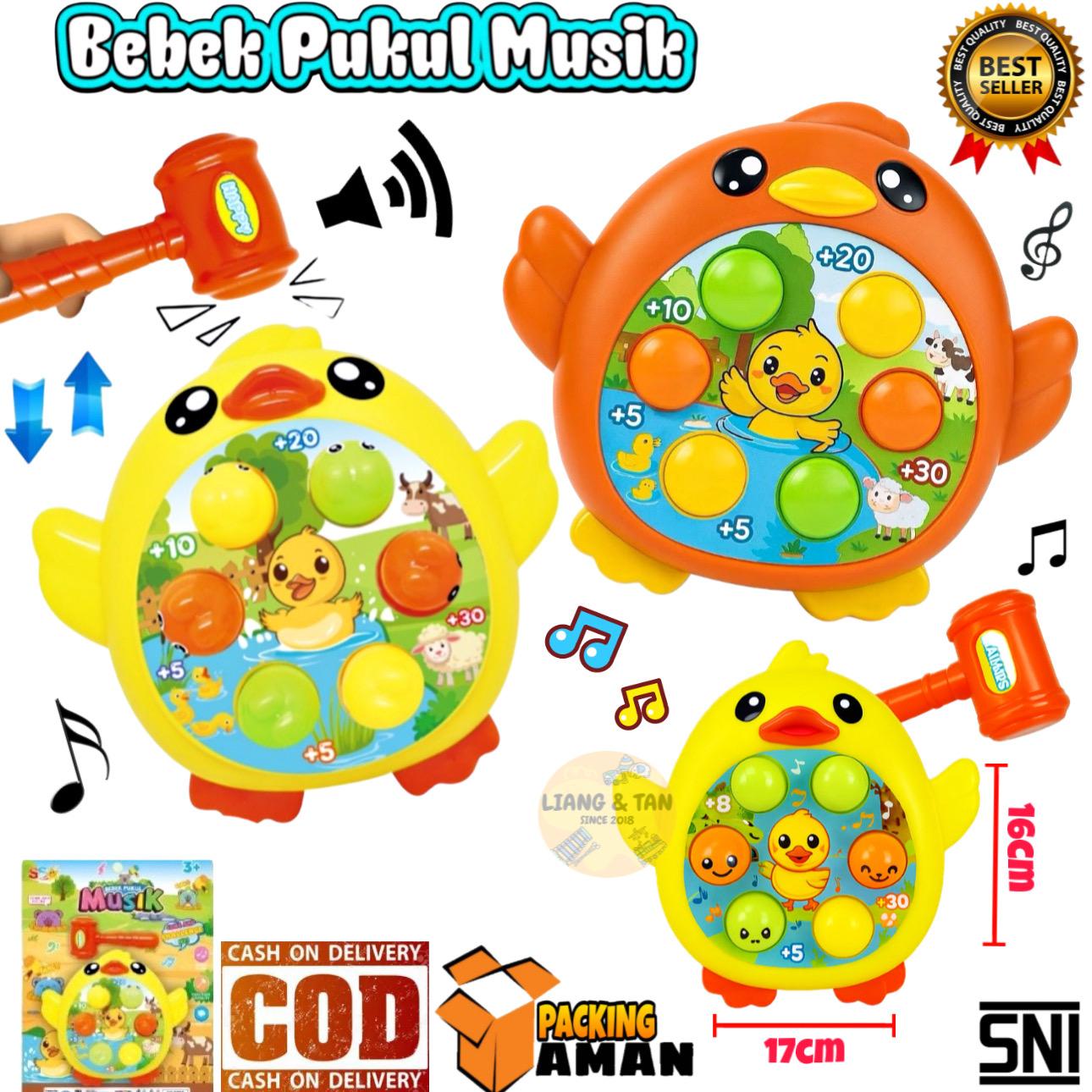 ( BISA COD ) PROMO Mainan Edukasi Anak Pukul Palu Bebek Whack A Mole Knocking Pop It Hammer Kura Kura Pukul Musik SNI Murah