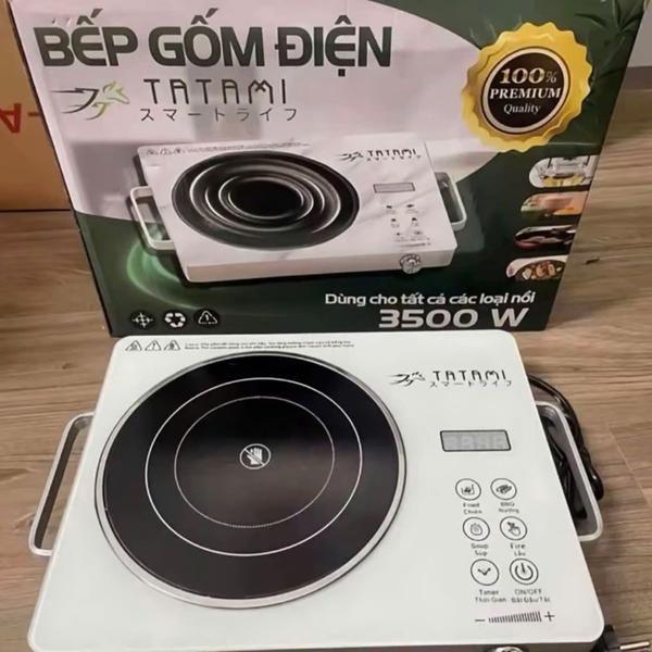 Bếp hồng ngoại TATAMI đa năng công suất cao 3500W Mặt Kính Cường Lực Không Bức xạ- Không Kén Nồi - Tiết Kiệm Điện