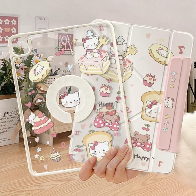 RBP ốp lưng ipad case cute for ốp ipad lưng gen 10  iPad Air 5  iPad Air 4 Air 6 13 inch 11 inch ốp iPad pro 11 inch 12.9 inch 2020 21 2022 2024 M4 M2 ốp lưng ipad gen 9 iPad Thế Hệ Thứ 7 8  Y fold Xoay 720° Có thể tháo rời 2 trong 1 cartoon cover Silicon