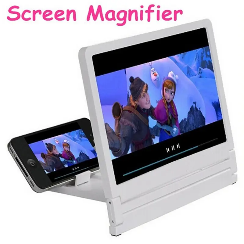 Pembesar Skrin 3D Telefon Bimbit, Pembesar Video HD, Pendirian Kaca Pembesar, Baharu untuk 2024, Popular
