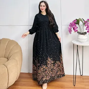 Gamis Florin Dress Rayon Busui Friendly Lengan Panjang Daster Tebal Adem Nyaman