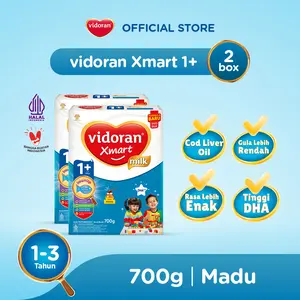 Vidoran Xmart 1+ Susu Pertumbuhan All Variant  [700 G/2 Box] - Bubuk - Exp : 03.2027