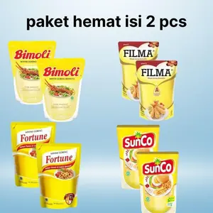 SunCO Minyak Goreng Refill 2L Twinpack - Minyak Paling Jernih & Murah - Bening 5X Lebih Banyak-paket isi 2 x 2 liter