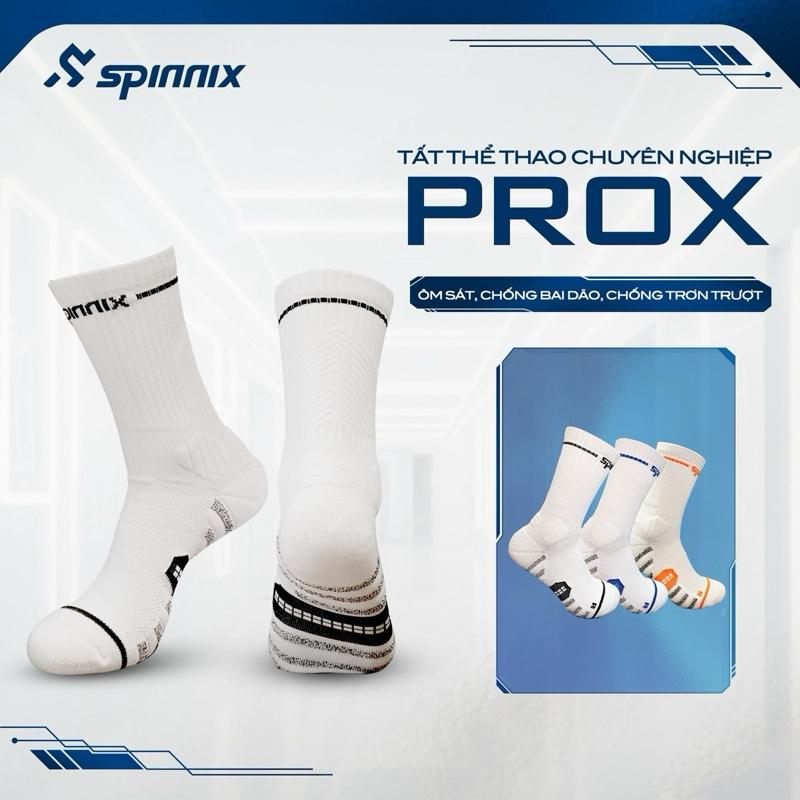 Spinnix Tất Vớ Thể Thao Chuyên Nghiệp ProX Có Vùng Đệm Bảo Vệ, Gấp Đôi Vùng Nén Cơ, Thoáng Khí, Giảm Trơn Trượt, Hỗ Trợ Ngăn Ngừa Chấn Thương Đá Bóng, Tennis, Pickleball, Cầu Lông , Bóng Chuyền,... Dành Cho Nam Và Nữ