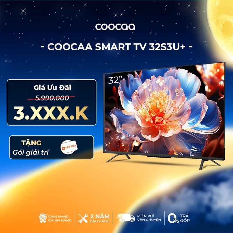 coocaa Smart Tivi 32S3U+ 32Inch-Độ Phân Giải HD-Truyền Hình Cực Cao - Bảo Hành…
