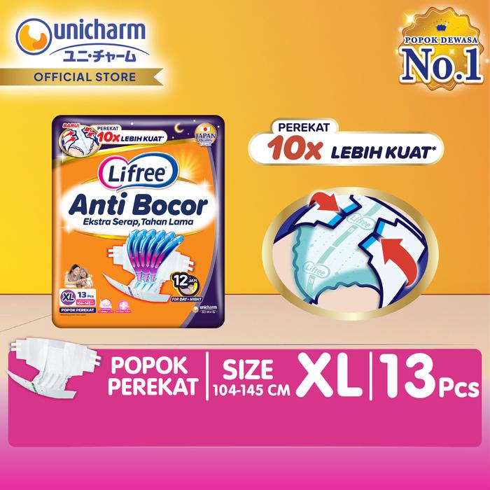 Gambar Popok Dewasa Lifree Perekat - XL 13 dari Unicharm Official Store Kab. Tangerang Tokopedia