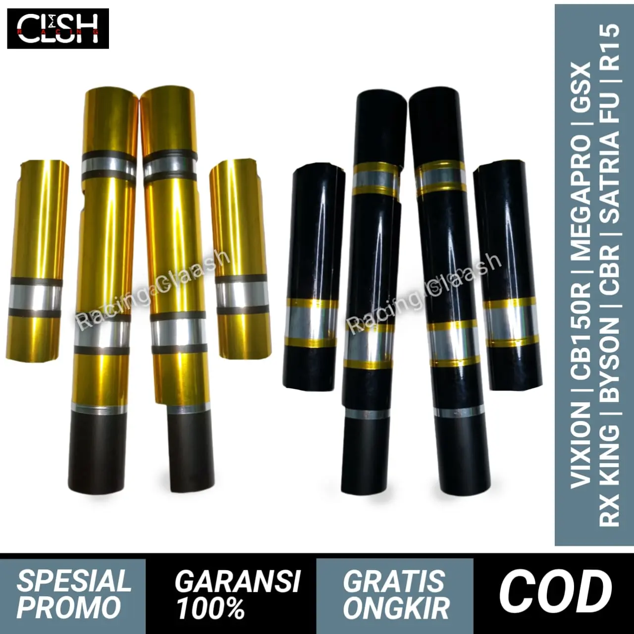 Racing Claash Cover Shockbreaker Depan Vixion Satria Fu Cb150r Byson Megapro Cbr Rx King Gsx R15 Katalog 1
