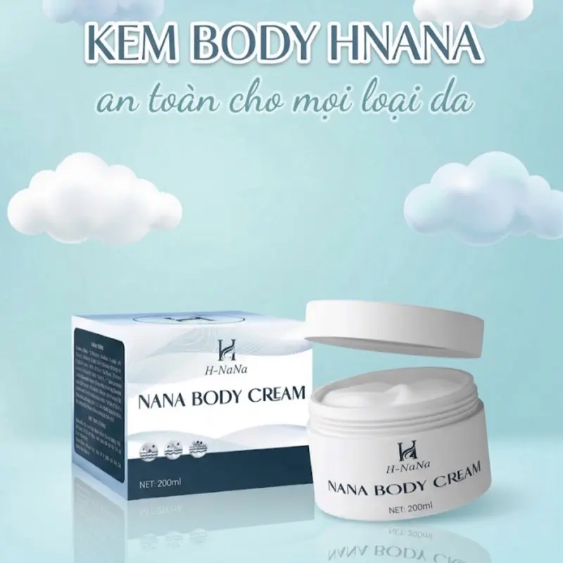 H-Nana Hũ Kem Body H-Nana Make up (200g)Dưỡng Ẩm Sáng Da , hỗ trợ Chống Nắng & Collagen Chống Lão Hoá