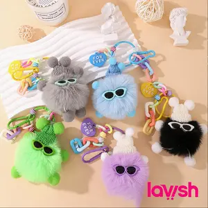 [LC] Gantungan Kunci Hiasan Tas Boneka Mewah Cute Coal Balls & Pet Little Monsters Phone Strap Boneka Lucu - LL026