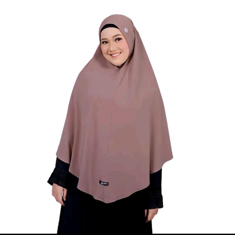 jilbab dewasa yumna L Hijab instan non pet syar'i Jersey super premium oval panjang bordir kerudung dewasa 1