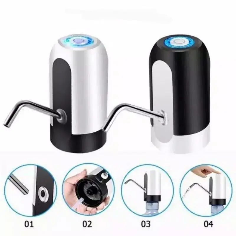 Pompa Air Galon Elektrik Bisa di Charge USB Led 4