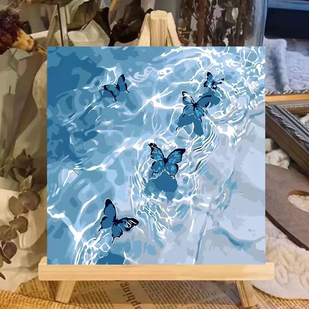 【 With Frame】 / Paint by Number / DIY Canvas Acrylic Paint / Painting kit / Deco Colouring art