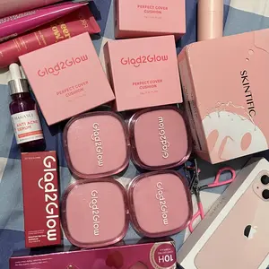【New Special Edition】SKINTIFIC Cover Glow Perfect Cushion 11ml | Poreless Full Coverage Foundation BB CC Cushion | Oil Control, Waterproof, Sweatproof, Flawless Makeup Bedak Padat untuk Kulit Berminyak & Kering Wajah