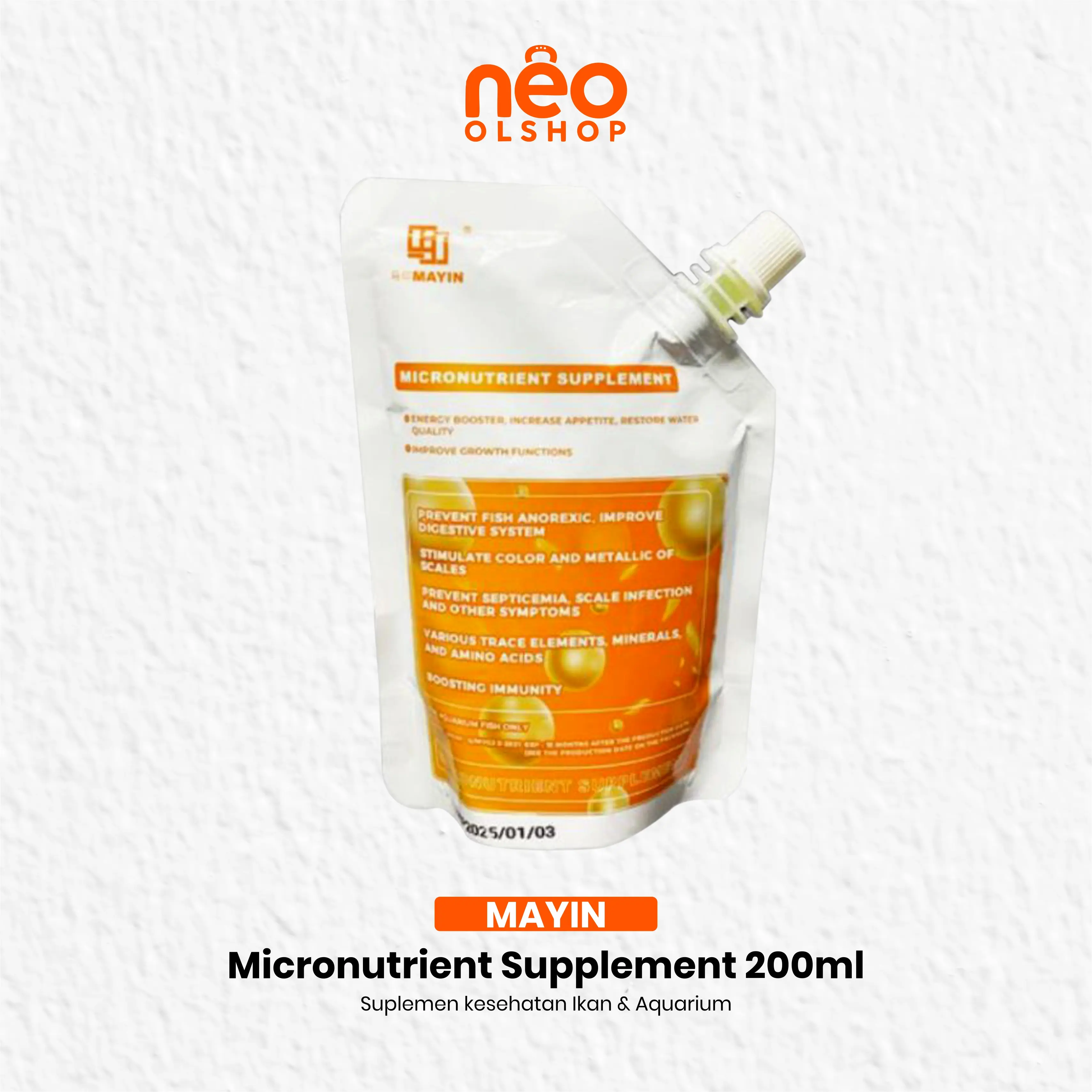 MAYIN Micronutrient Supplement - Vitamin Ikan Boosting Immunity Colouring 200 ml