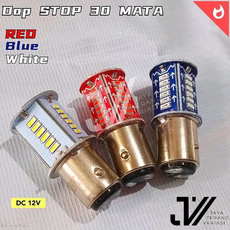 Lampu Stop LED 30 Mata Bayonet Running dan Flash Kedip 12Vol - Shop ...