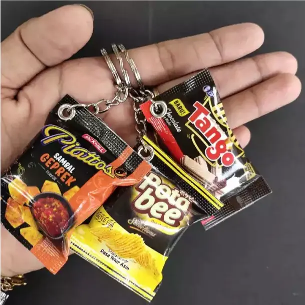 Gantungan Kunci Snack Motor Mobil Custom Unik Anime BTS Lucu Ganci Snack Nct Akrilik Boneka Murah dan Minuman Grosir Bisa Pilih Miniatur 1kg Souvenir Chains 4