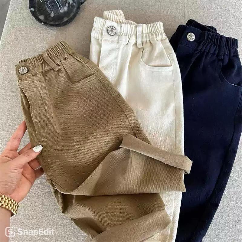 Quần kaki dài 3 màu co giãn tốt cho bé trai chất liệu mềm mại và thoải mái