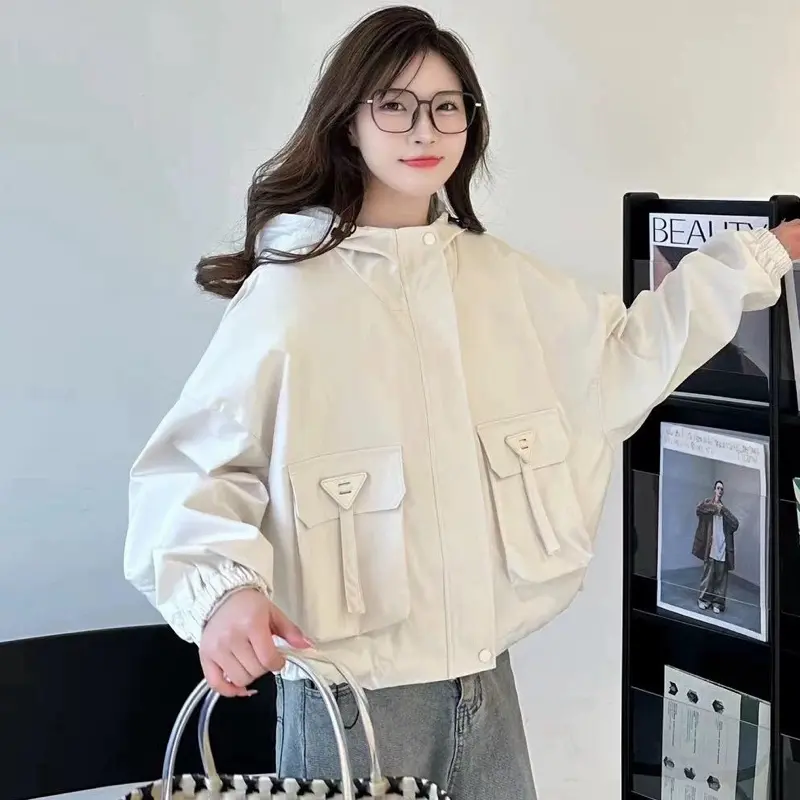 NATHAN jaket parasut oversize unisex premium tebal sporty fashion Wanita