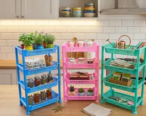 RAK 4SUSUN PLASTIK SUSUN / RAK BUMBU DAPUR / RAK KOSMETIK / RAK SERBAGUNA