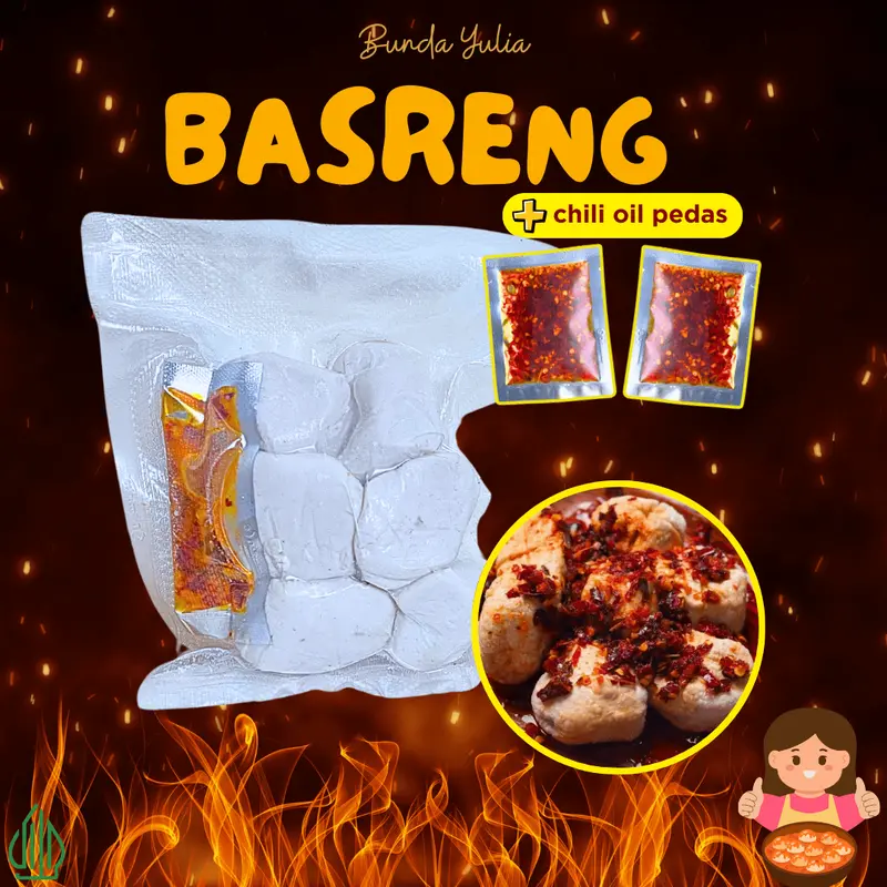 Basreng mentah chili oil viral isi 6 Butir gratis bumbu Bakso Goreng Basreng Viral Lezat Pedas mantap 2