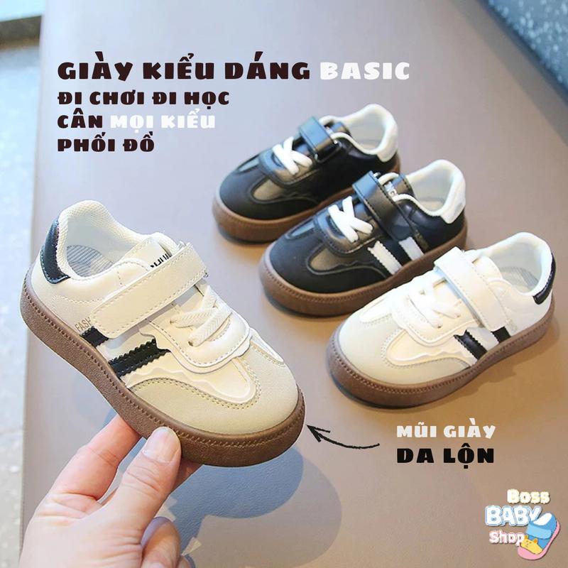  Giày Thể Thao Bé Cho Trai Bé Gái 2-7 Tuổi Siêu Nhẹ Êm 2 Sọc Quai Ngang Thời Trang Cho Bé Đi Học   TH-785   
