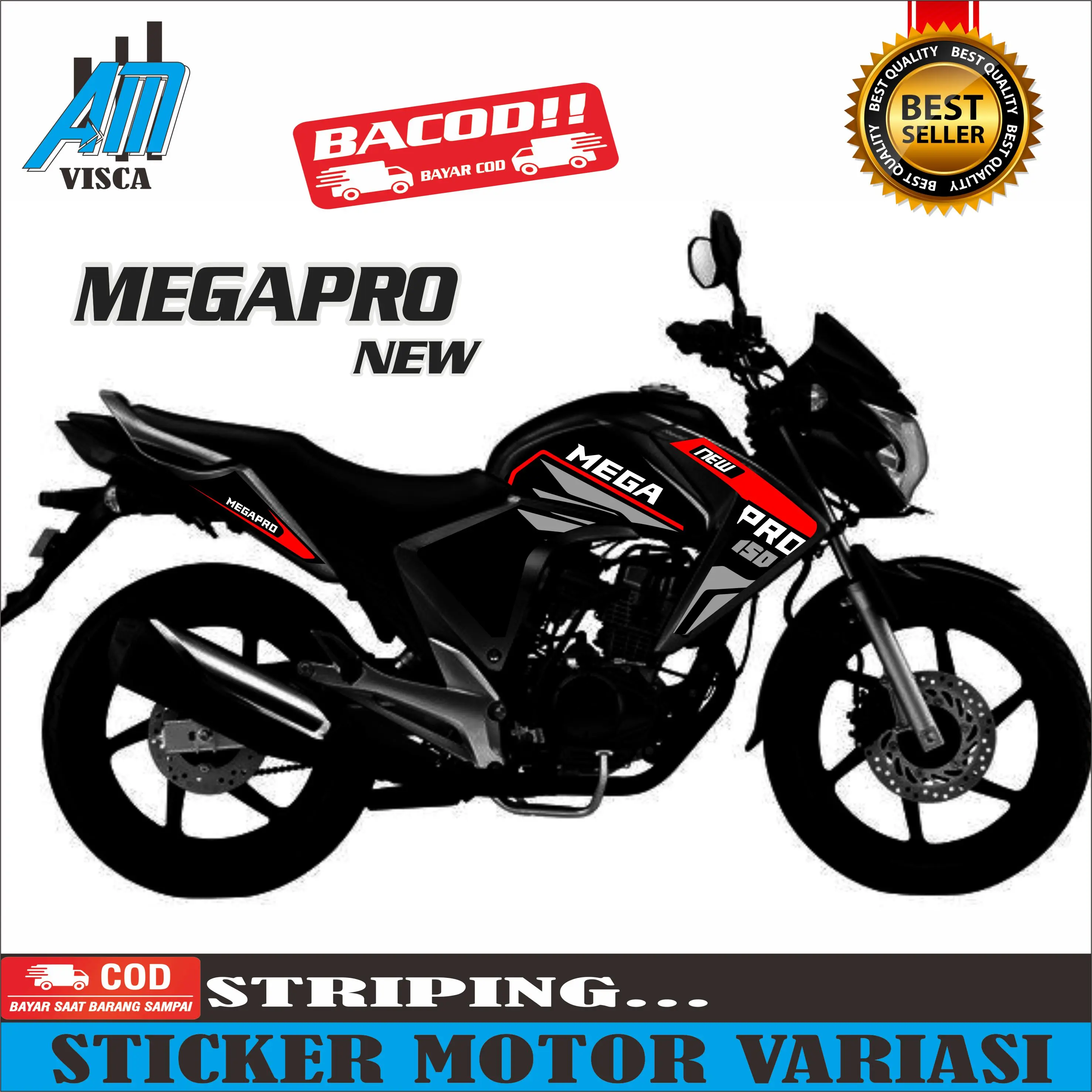 Striping Sticker Motor MegaPro New Stiker Variasi Motif New Duke Motorcycle