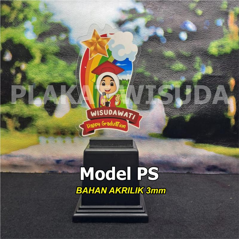 MODEL PS AKRILIK 3mm Plakat Wisuda Piala Wisuda Anak TK/PAUD 5