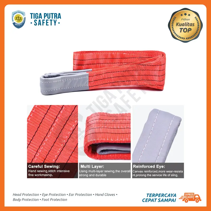 Webbing Sling Belt 5 Ton x 2 Meter / Sabuk Tali Angkat Barang Gosave 3