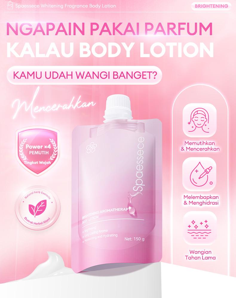 【HALAL】Spaessece Dr.ville Bodylotion Tubuh Aromaterapi Pencerah | Krim Tubuh Pemutih & Melembapkan | 150g Mencerahkan, Melembapkan, dan Wangi Tahan Lama dalam Satu Produk Niacinamide Acid Lightening toneup