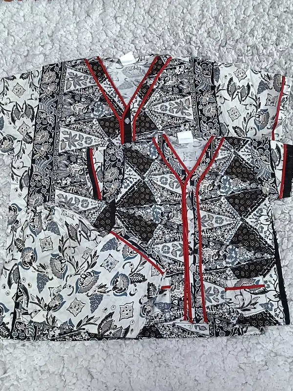 BAJU TIDUR PIYAMA BAGANSIAPIAPI COUPLE MOTIF NAVY/MERAH/MIX/BATIK Katun 8