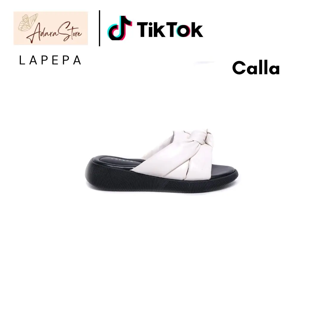 Lapepa CALLA Sandal Wedges Wanita Sendal Cewek Platform Model Silang Tinggi Hak 3 Cm Tatakan Empuk Size 36-41 Kekinian