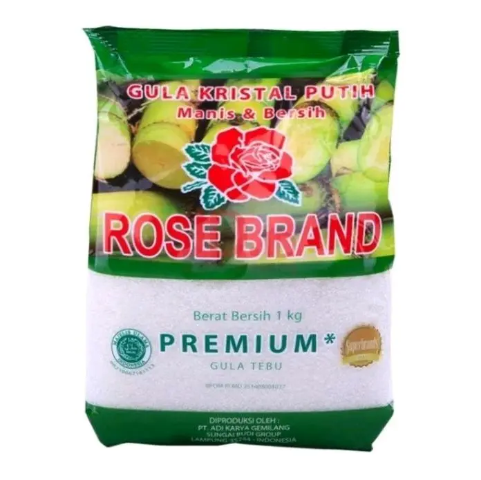 Rose Brand Gula Kristal Putih Manis & Bersih Berat Bersih 1 kg Gula ...