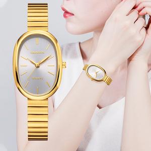 นาฬิกาผู้หญิง CAINUOS ทรงวงรี ยาว หรูหรา ระดับไฮเอนด์ กันน้ำ การเคลื่อนไหวควอทซ์คลาสสิก