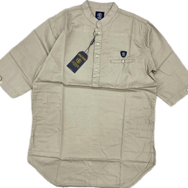 Kurta Hawk Enemy Lengan 3/4 Bahan Cotton Twill - Koko Muslim, Baju Muslim Pria Nyaman Lembut Katun 1