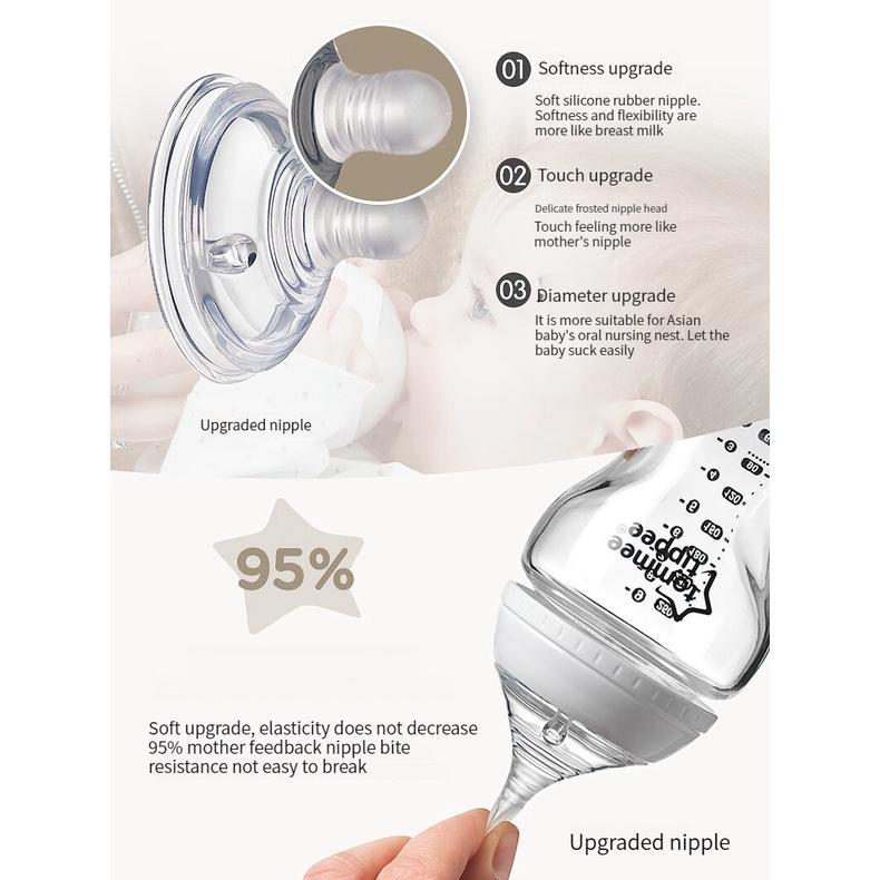 Product Introduction of Bình Sữa Cho Bú Bằng Thủy Tinh, Tommee Tippee,  Vú Chảy Chậm Voi Cho Bé Ngăn ngừa đầy hơi Ngăn ngừa nghẹt thở Dành cho trẻ sơ sinh 2