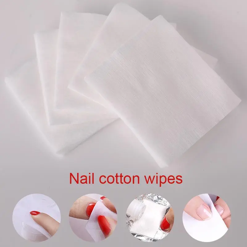 Born Pretty 100 Pcs Nail Cleaning Cottons Pads Nail Tools Lint-Free Remover Cottons Pads  Soft Wipes 48552