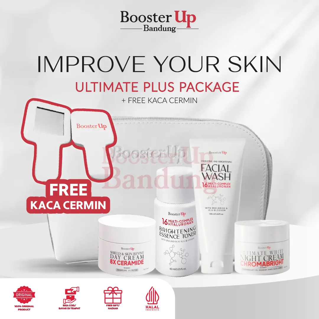 Boosterup bandung - New Formula Chromabright Booster Up Ultimate Skincare untuk Mencerahkan dan Flek Hitam By Glam Shine Wajah Pencerah Perawatan gloglowing dosis