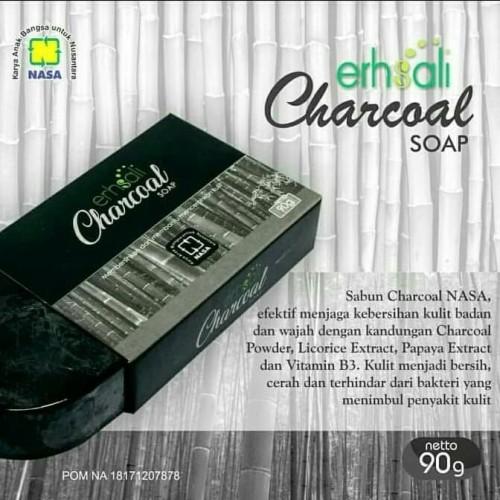 Kulit Bersih, Halus, dan Cerah Alami dengan Erhsali Charcoal Soap pembersih badan sabun  mandi Kotoran Kusam 4
