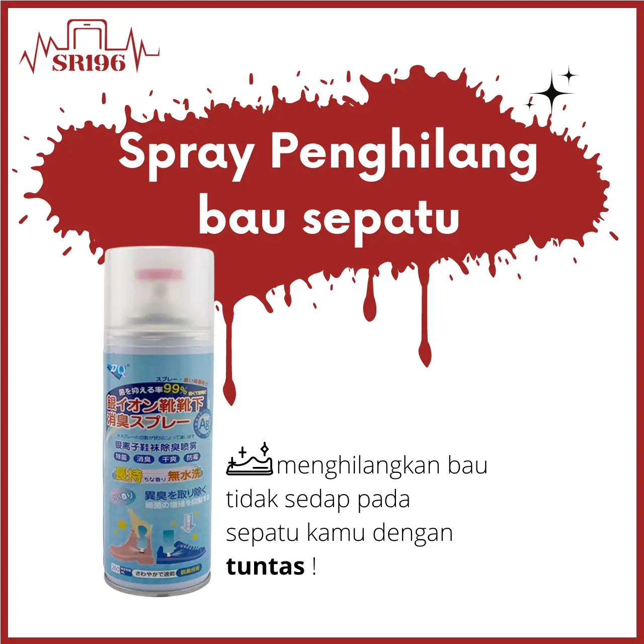 Spray Pengharum Sepatu Semprotan Penghilang Bau Sepatu Shoes Spray