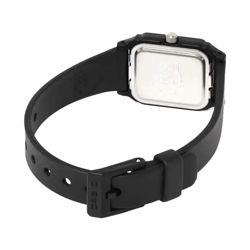 Jam Tangan Unisex Casio General LQ-142-1EDF Black Dial Black Rubber Band 2