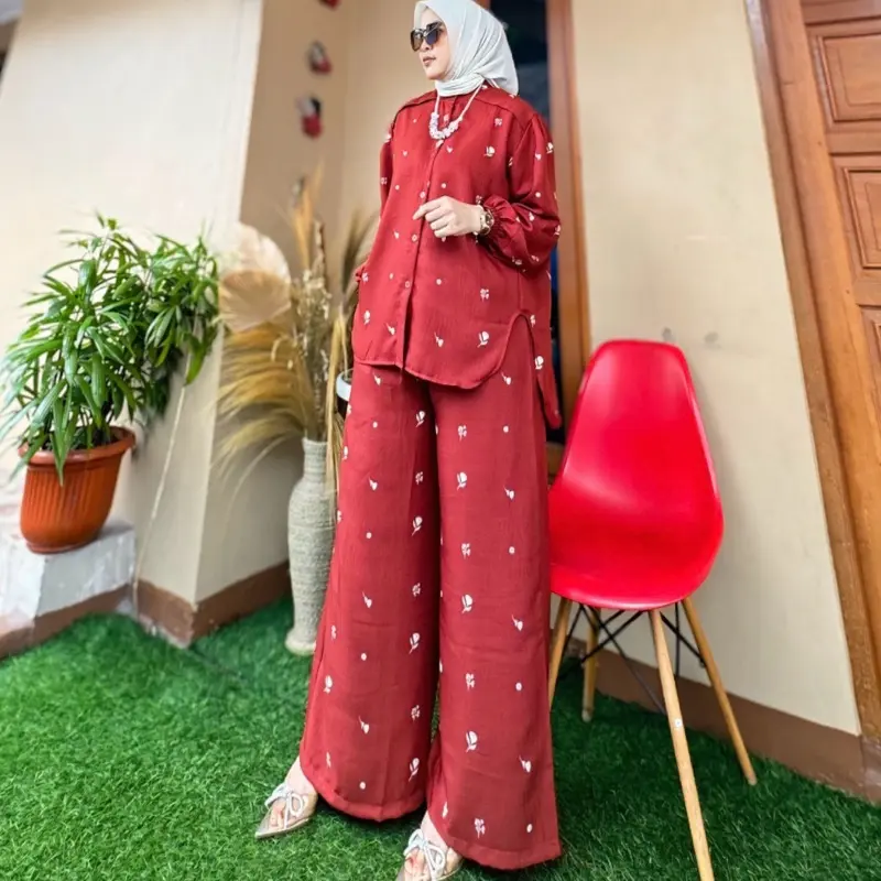 MULUKUT SET Celana-setelan wanita kekinian-set Raya 2025