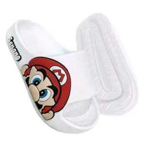 Sandal Sepatu Selop Anak Laki Laki Karakter Mario Ukuran Kaki Kecil Tanggung Sendal Fashion