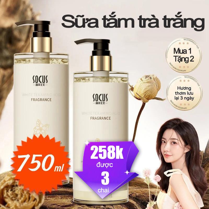 Mua 1 Tặng 2 Sữa Tắm Hương Trà Trắng 750ml Mua 2 Tặng Ship Hương 24H Chứa Axit Amin Làm Sạch Sâu Dưỡng Ẩm Tái Tạo Da Chính Hãng Dùng Cho Nam Nữ