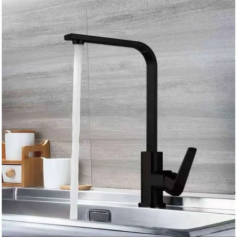 Kran Tembok Air Bak Mandi/Hitam Kran Angsa/Keran Wastafel Dapur/Kran Shower Kran Tembok Panjang 4