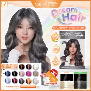 SALSA Dream Hair Color - Cat Rambut Permanen Praktis Intens Tahan Lama|Semir Rambut Idol Korea|Permanent Hair Color|Pewarna Rambut Alami
