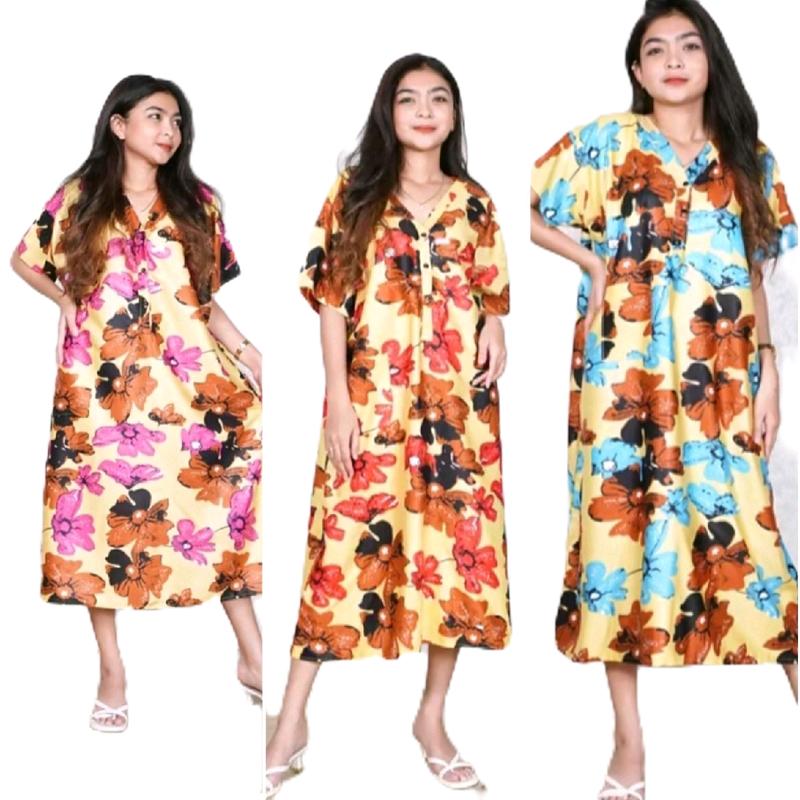 Daster jumbo ld 130 Rayon premium lembut dan adem motif terbaru 0