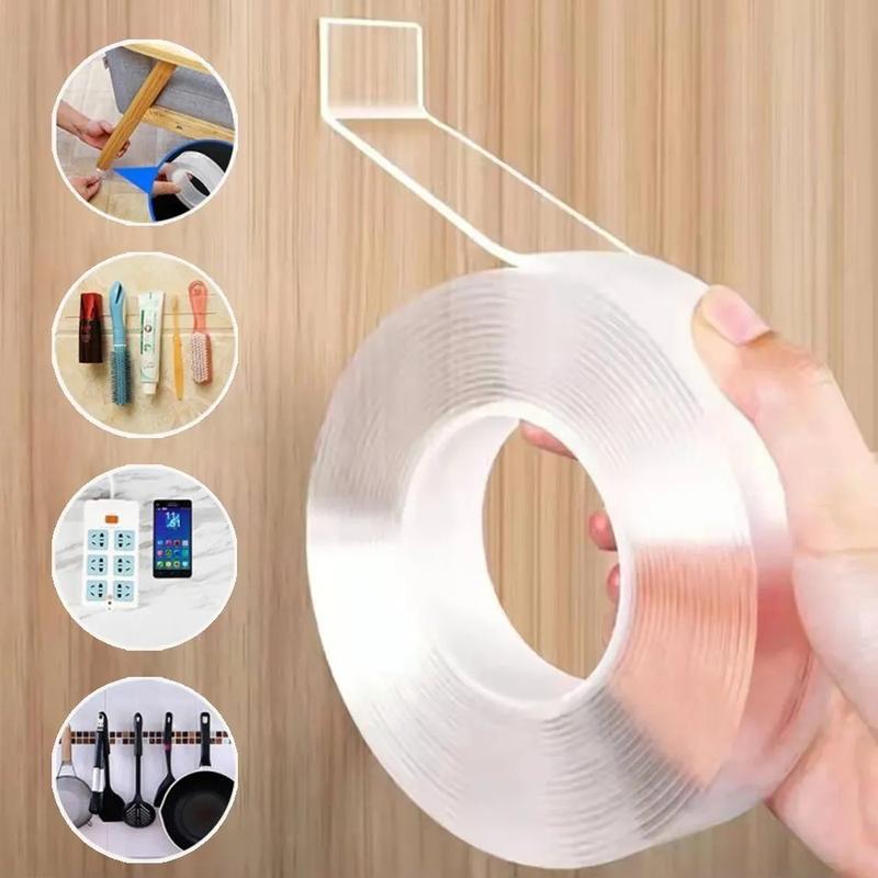  Băng Dính Nano Dán 2 Mặt Trong Suốt  Băng Keo 2 Mặt Đa Năng Cuộn 1 2cm*3m dính mọi bề mặt 