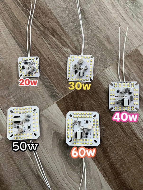 Chip LED Siêu Sáng Hàng Loại 1 kèm dây điện TRỰC TIẾP 220V không cần driver 20W 30W 40W 50W 60W