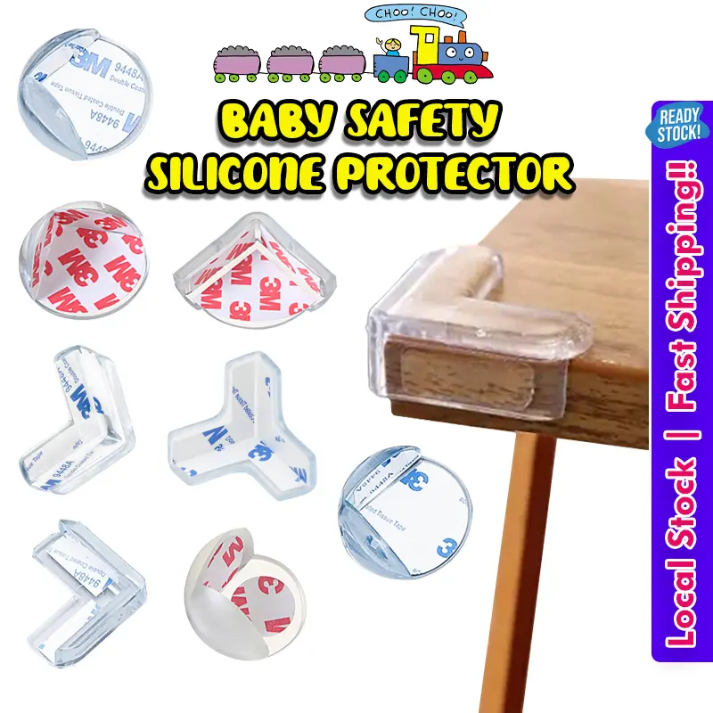 [Choo Choo Toy] Baby Safety Table Corner Protector Transparent Anti-Collision Pelindung Bucu Meja - BS02