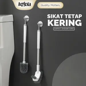 ANGOLA Sikat Pembersih Toilet S40-S41 Toilet Brush / Sikat Kloset Duduk / Jongkok / Sikat WC Gagang Silikon